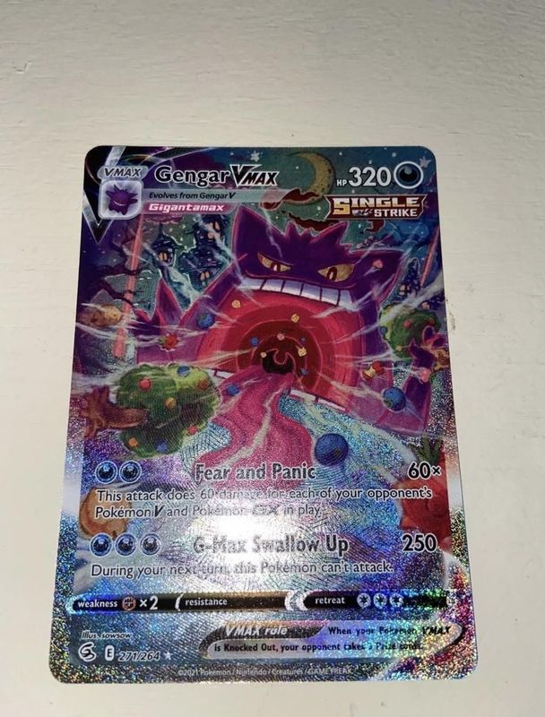 Verified Gengar Vmax Secret Rare Fusion Strike Pokemon Cards Whatnot