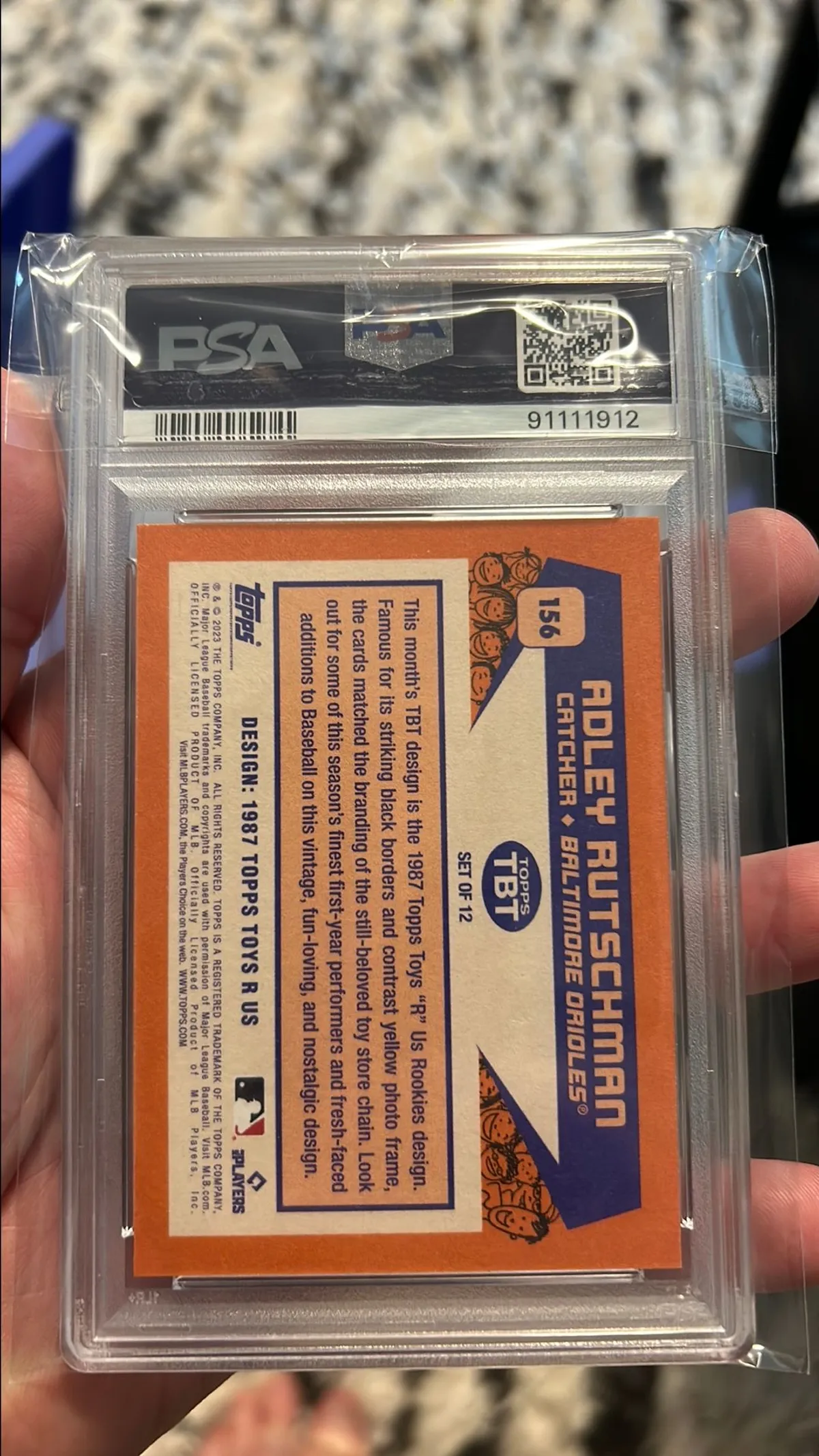 Topps Throwback Thursday Adley Rutschman Psa Gem Mt