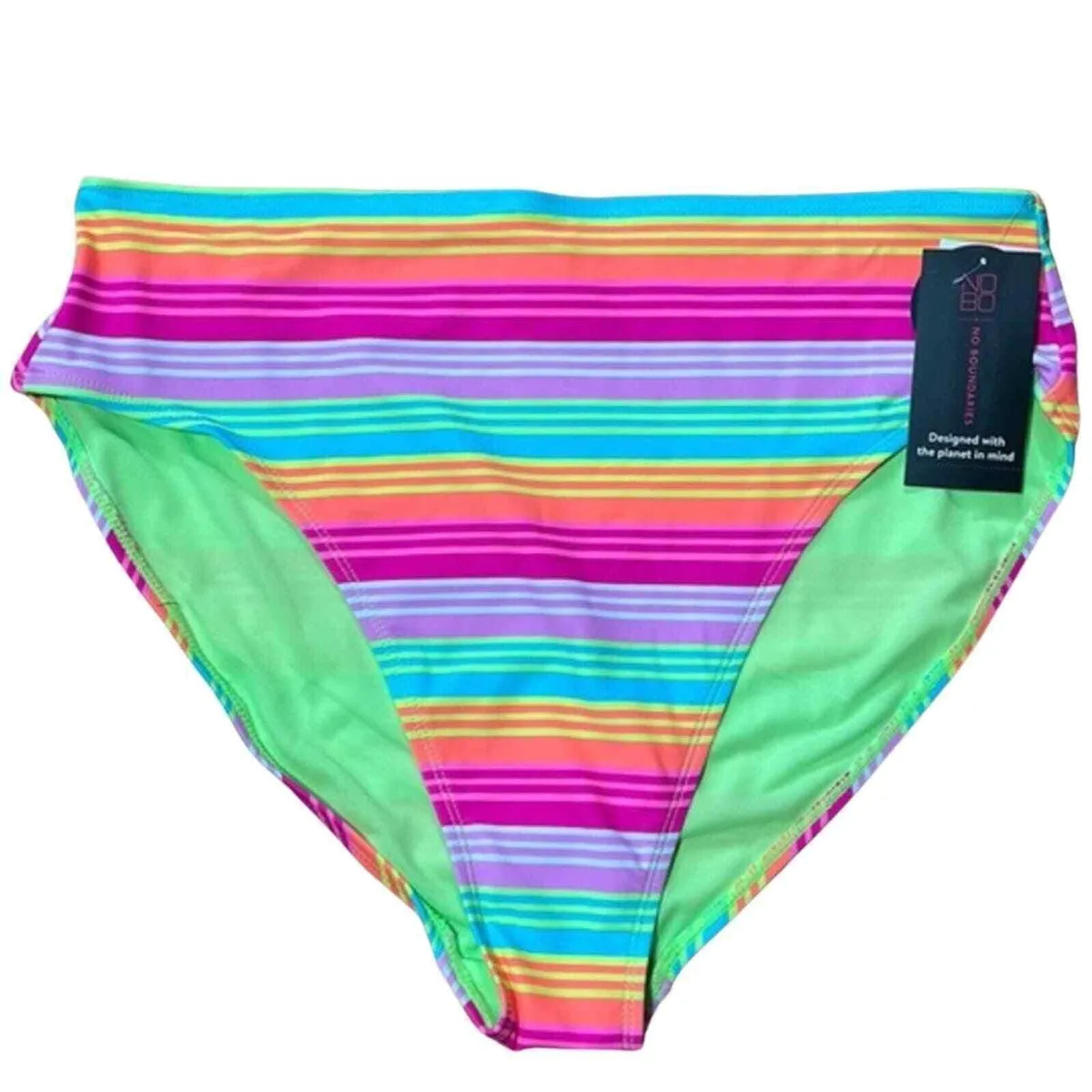 NoBo Bikini Bottom Juniors Size XL 15 17 Sunray Stripe No Boundaries