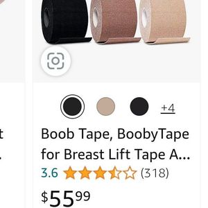 Boob Tape, BoobyTape for Breast Lift Tape A-E Cup, Push Up in All Dress Tape  with