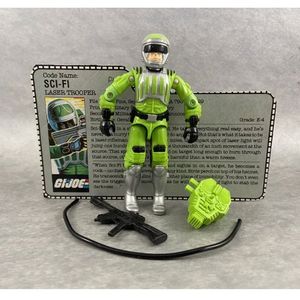 1986 HASBRO GI JOE ARAH 3.75” - SCI-FI (V1 / S5) w/ ACCESSORIES & CARD