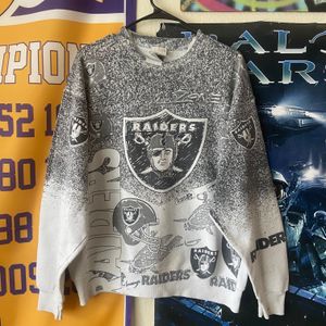 Vintage 90's Magic Johnson NFL Oakland Raiders AOP Paint Splatter