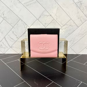 Chanel Pink Caviar Compact Wallet