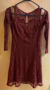 Hollister red lace outlet dress