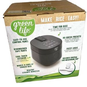 GreenLife Healthy Ceramic Nonstick, 4-Cup Rice and Grains Cooker