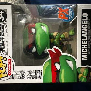 PX EXCLUSIVE TEENAGE MUTANT NINJA TURTLES MICHELANGELO FUNKO POP VINYL  FIGURE 34