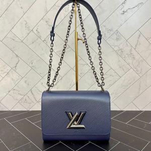 Louis Vuitton Blue EPI Leather Twist Shoulder Bag