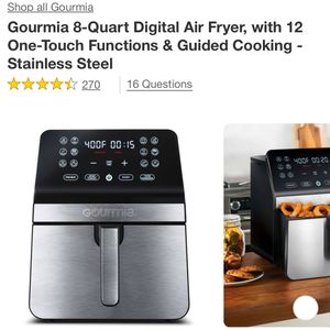 Gourmia 8 Qt. Stainless Steel Digital Air Fryer