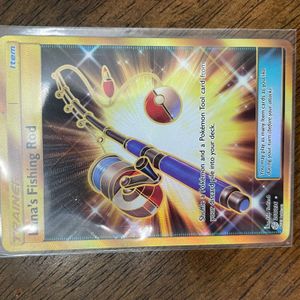Lana's Fishing Rod 266/236 Cosmic Eclipse Gold Secret Rare 2019 Pokemon  Card NM