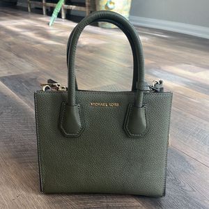 Michael Kors Hunter green micro tote