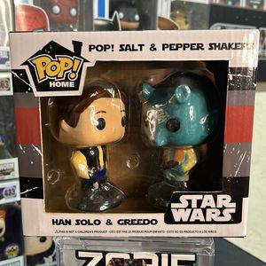 FUNKO POP HOME STAR WARS SALT AND PEPPER SHAKERS HAN SOLO AND GREEDO