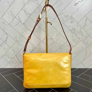 Louis Vuitton Yellow Vernis Thompson Shoulder Bag