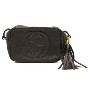 Gucci Calfskin Small Soho Disco Bag Black