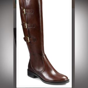 Ecco Hobart buckle brown leather boots | Whatnot