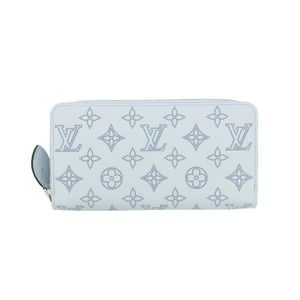 Louis Vuitton Mahina Long Wallet Zippy Wallet Denim Light Blue