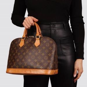 Louis Vuitton Authentic Alma Monogram Handbag Tote Purse