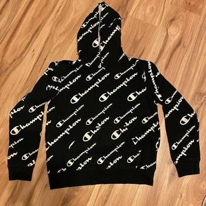 Black champion best sale hoodie boys