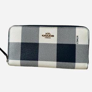 Coach buffalo plaid discount wallet