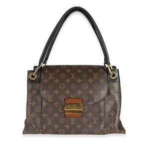 LOUIS VUITTON Olympe Monogram Canvas Satchel Shoulder Bag Brown