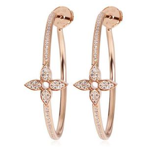 Louis Vuitton White Gold And Diamond Hoop Earrings Available For