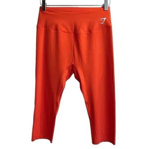 Gymshark NWT Orange Training Cropped Leggings Size XL High Waisted