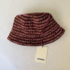 JACQUEMUS Brown Le Raphia 'Le Bob Bordado' Brown and Pink Beaded