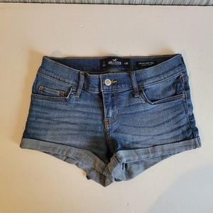 Hollister Hot Short Women's Juniors size 1 / 25W Low Rise Stretch Blue Hot  Pants