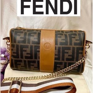 Fendi Monogram Pochette in Brown