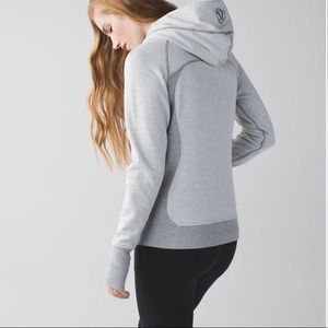 Lululemon Scuba Hoodie III (First Release) Stripe White Heathered Medium  Grey