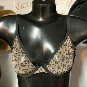 1901. CUUP Leopard The Plunge Mesh 36A