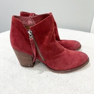 Sam edelman red suede sales boots