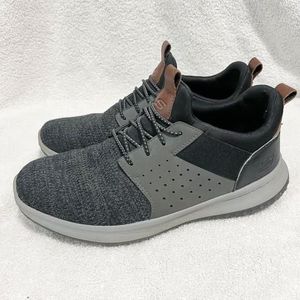 Skechers Men's Delson Camben Size Slip Comfort Sneaker Black Gray Shoe | Whatnot