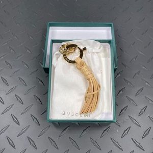 Buscemi Keyholder Fringe Gold Leather Accessories