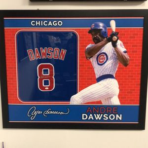 Andre Dawson Signed Cubs 35x43 Custom Framed Jersey (JSA COA) at 's  Sports Collectibles Store