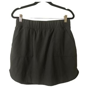 Apana Mini Skort Tennis Golf Elastic Waist Skirt Gray Green Size M