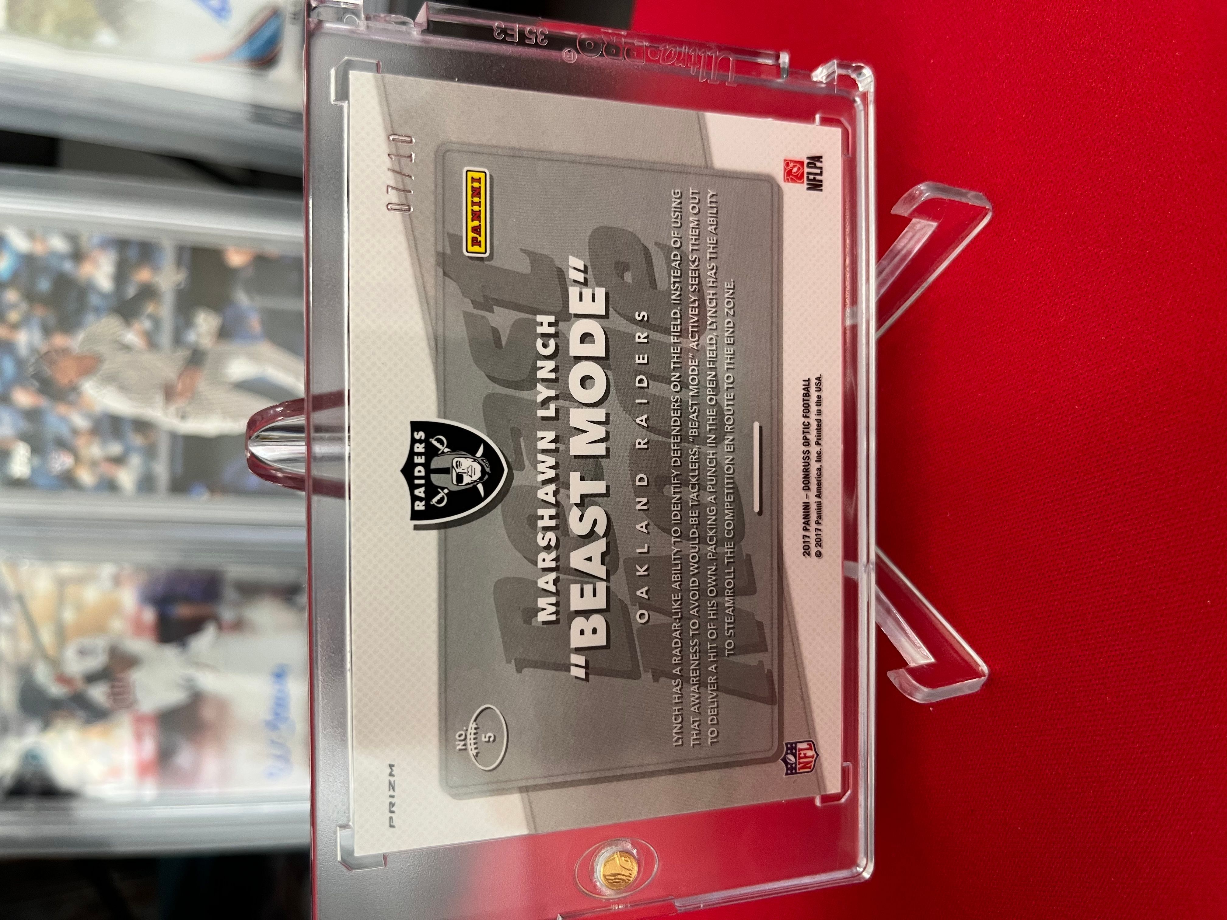 2017 Optic MARSHAWN LYNCH Gold Prizm /10 BEAST MODE! · Whatnot