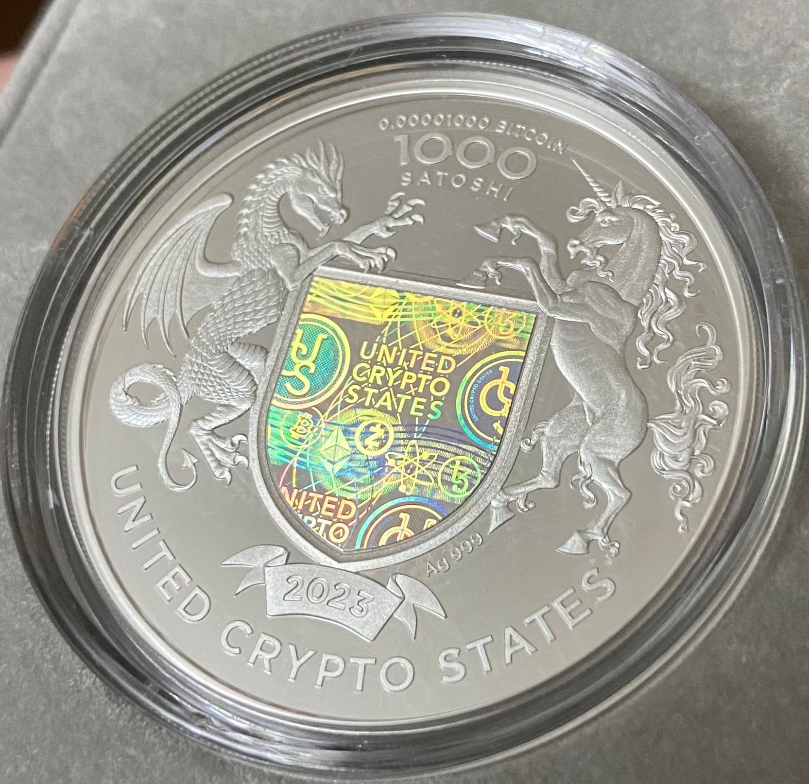 United Crypto States Silver Satoshi coin · Whatnot: Shop, Sell, Connect