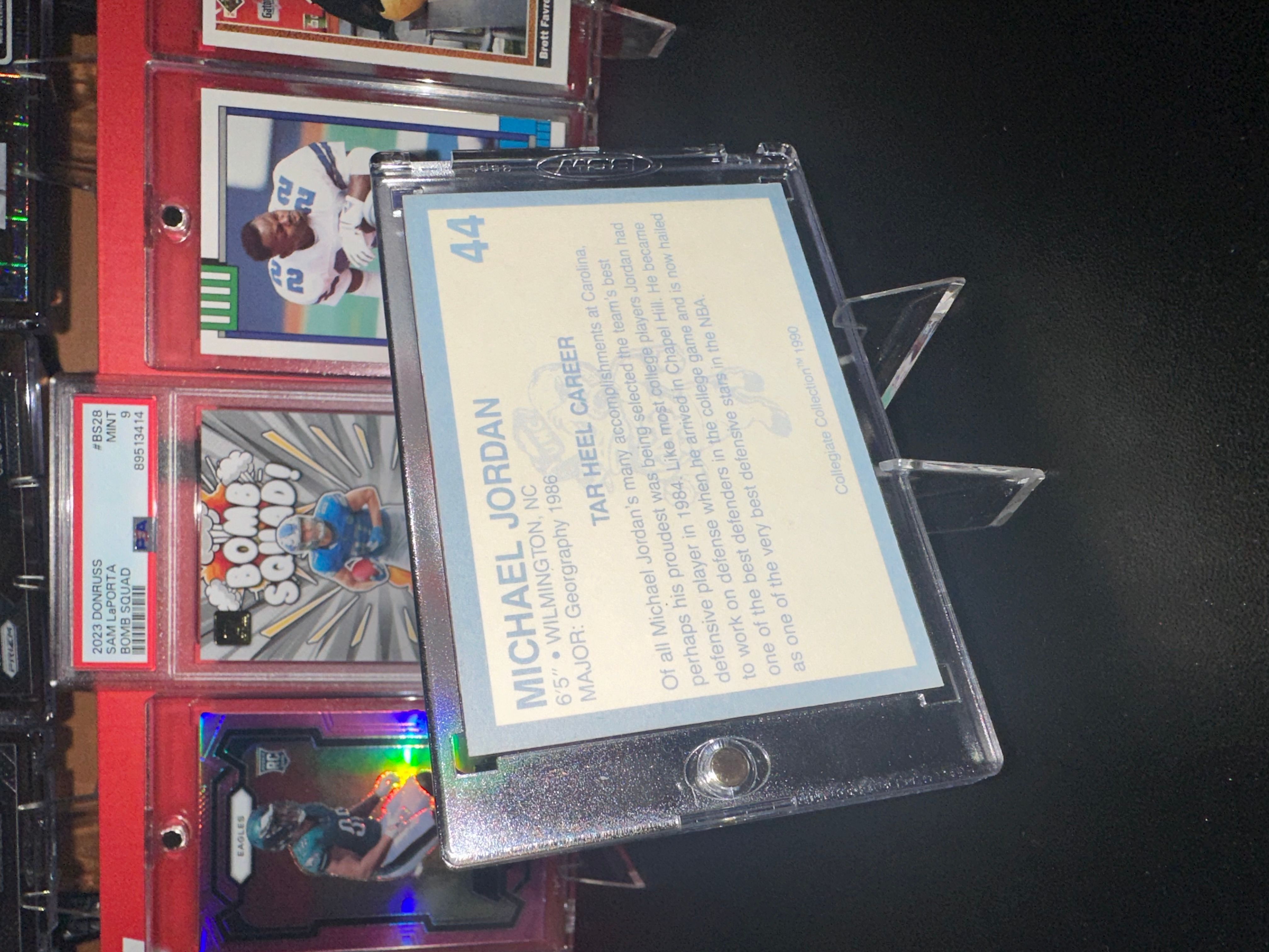 1990 Michael Jordan Collegiate Collection Error Rookie Card
