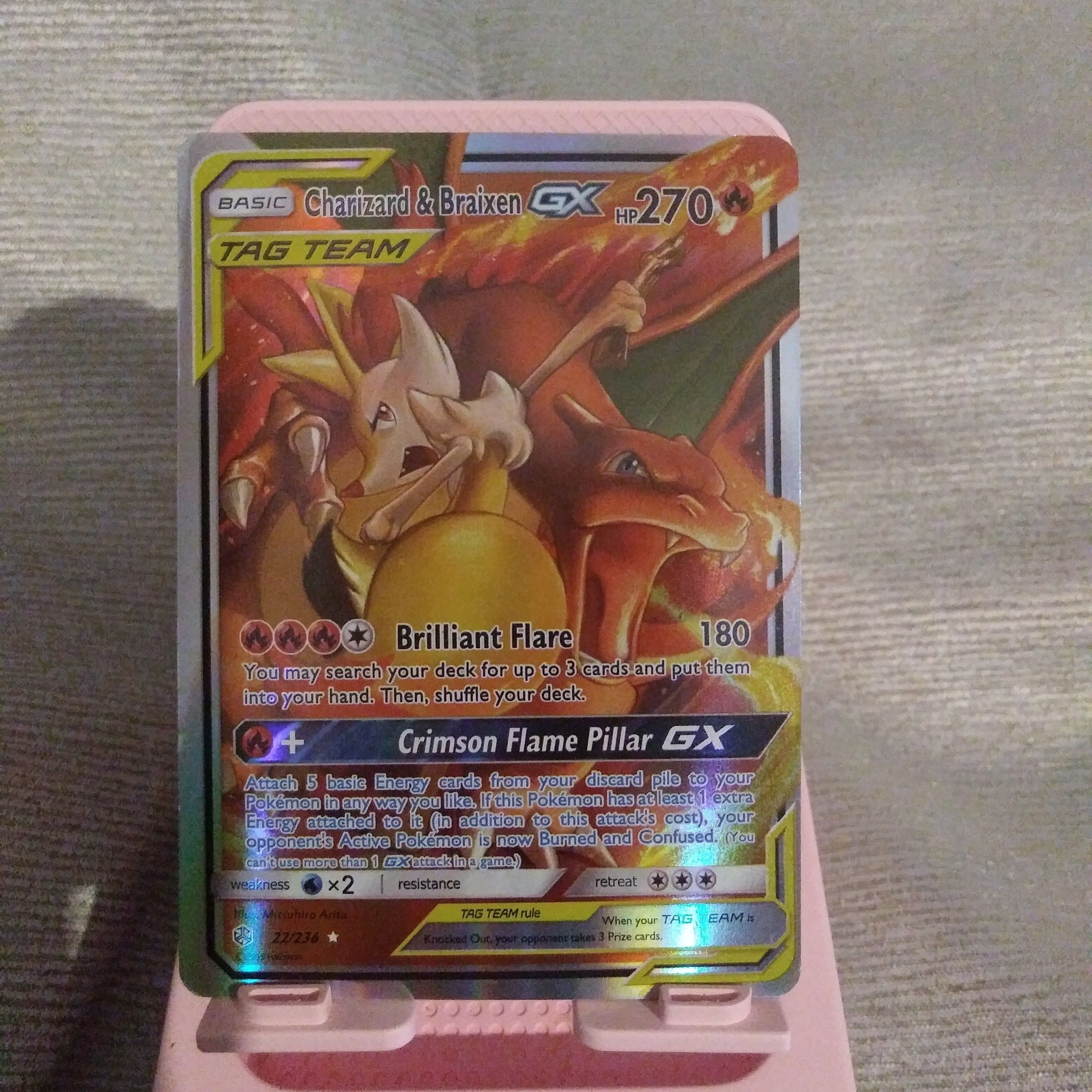 その他 Charizard & Braixen GX TAG TEAM 270 HP Amazon.com: Pokemon - Charizard & Braixen Tag Team GX 22/236