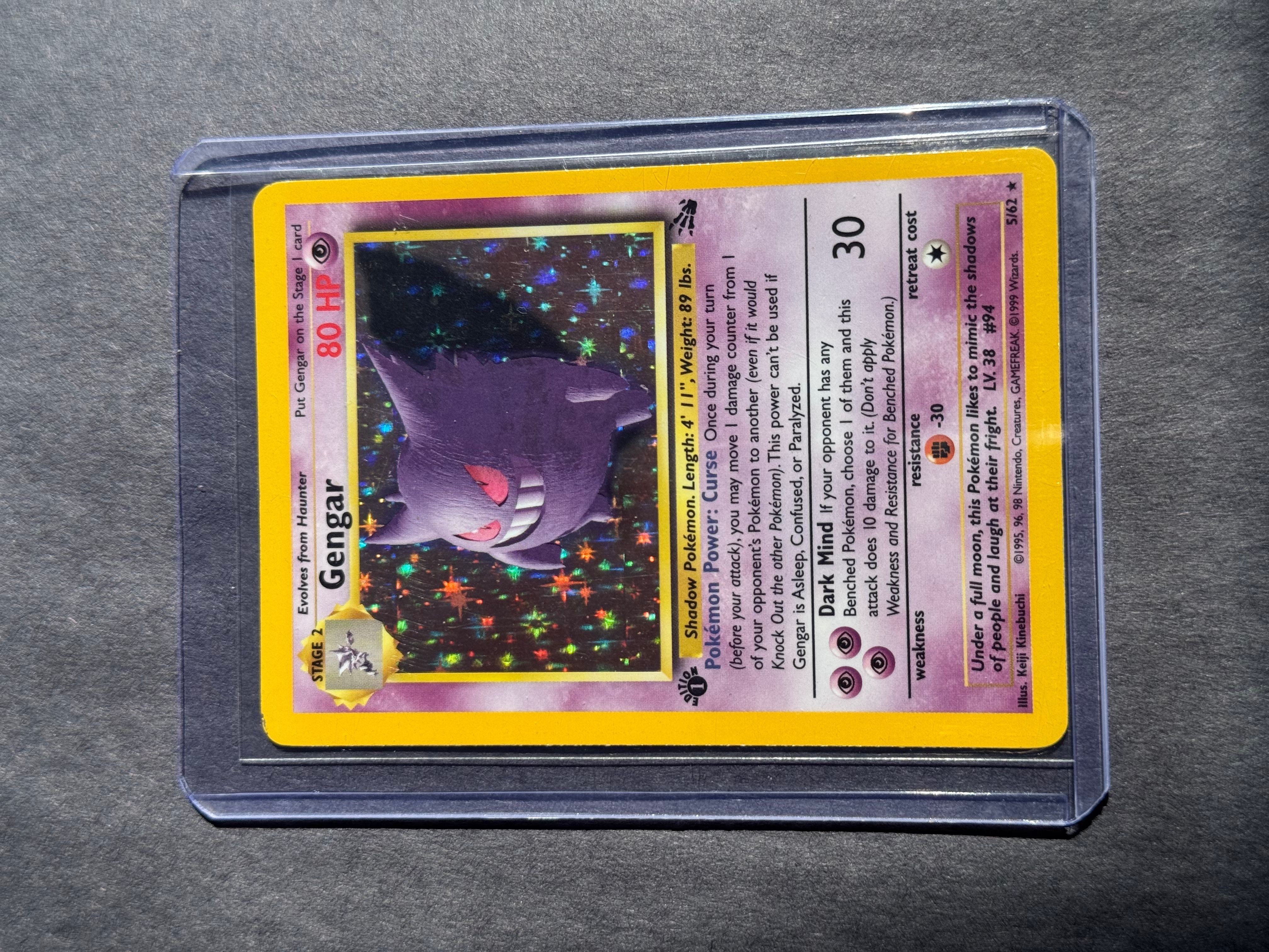 Gengar  1st Edition Holo Rare  Fossil Set  5/62  Lightly Played   Whatnot: Shop, Sell, Connect
