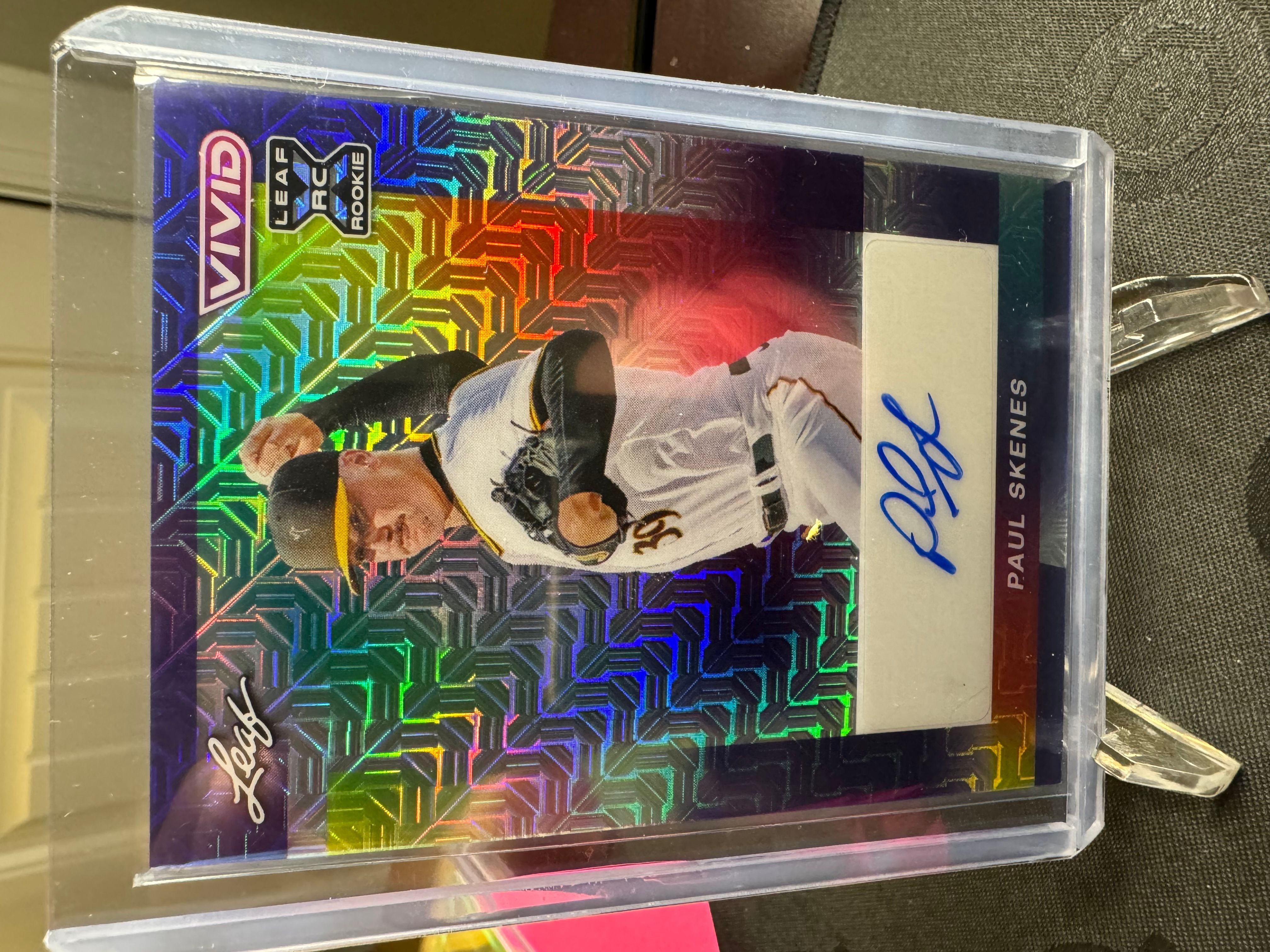 Paul Skenes 2023 Leaf Vivid Baseball Mojo Auto /8 RC Pirates 