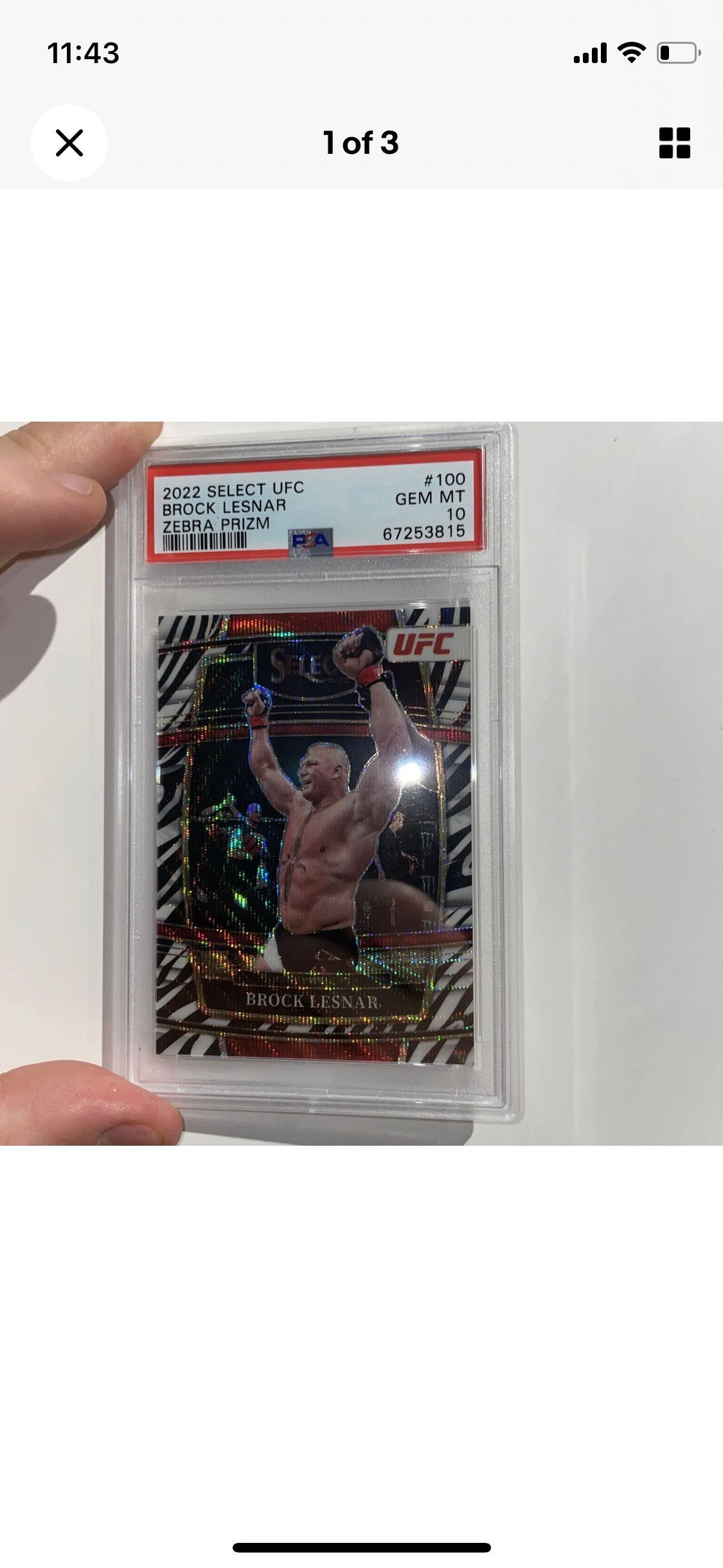 Brock Lesnar UFC Immaculate purchases Auto /99