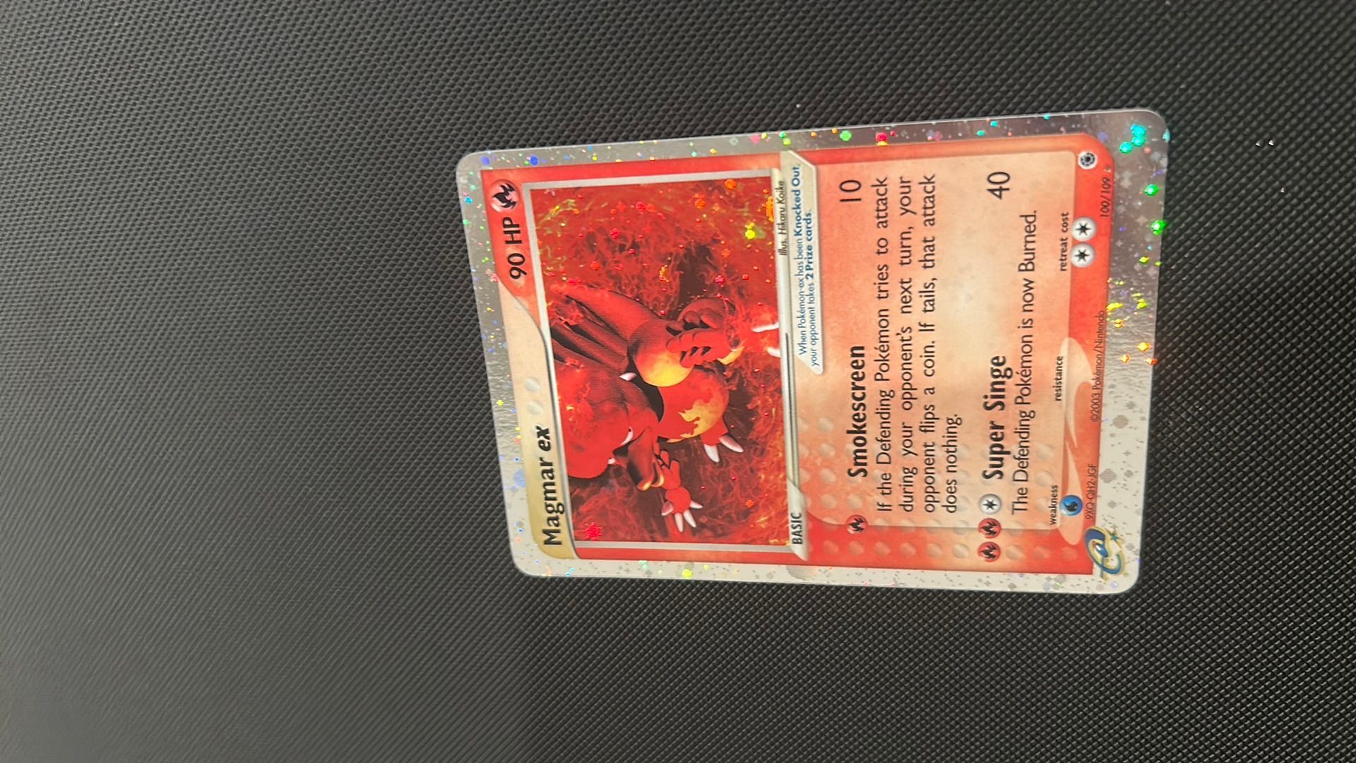 Magmar ex 100/109 - Ruby and Sapphire Holofoil Lightly Played