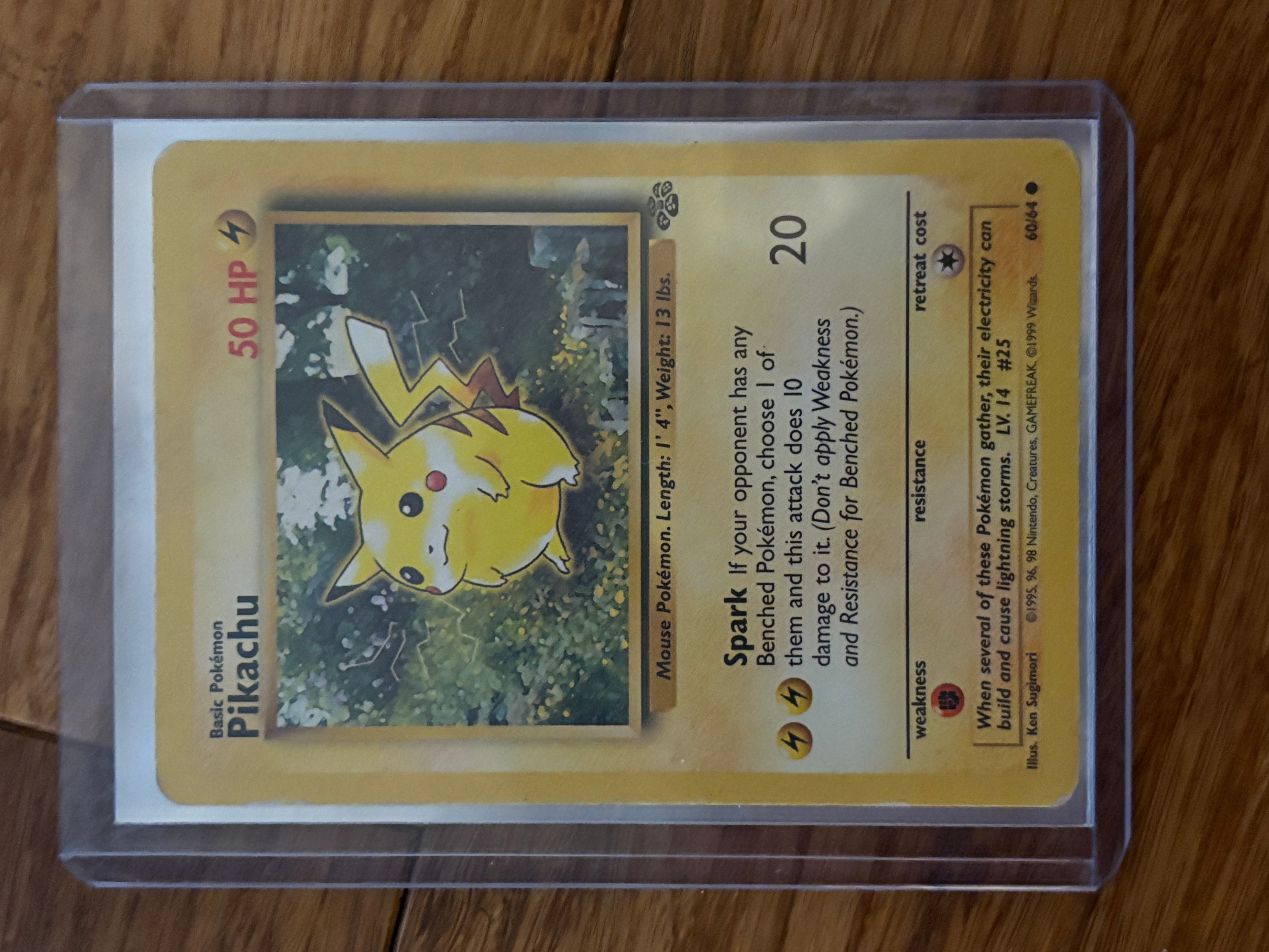 basic pikachu pokemon card price Vintage Pokémon Pikachu 23K Gold-Plated Card – Burger King Promo (1999 –  GoldenFishGames main image 0