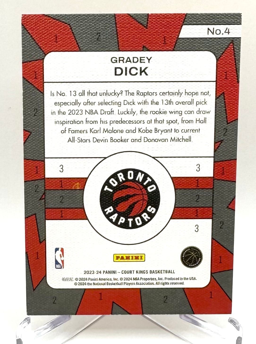 2023-24 Panini Court Kings #4 Paint By Numbers Rookie SP Gradey 