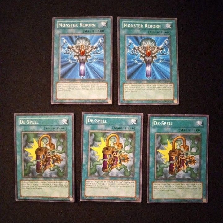 Lot of 5 Vintage 1996 Yu-Gi-Oh Magic Cards Monster Reborn Lot of 5 Vintage 1996 Yu-Gi-Oh Magic Cards Monster Reborn