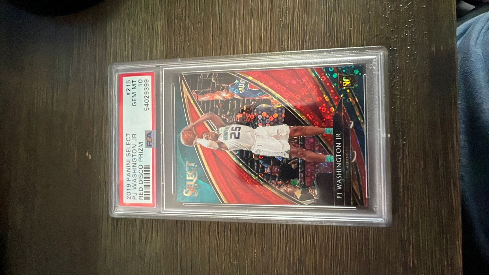 2019 Panini Select Pj Washington Jr. 215 Red Disco Prizm PSA