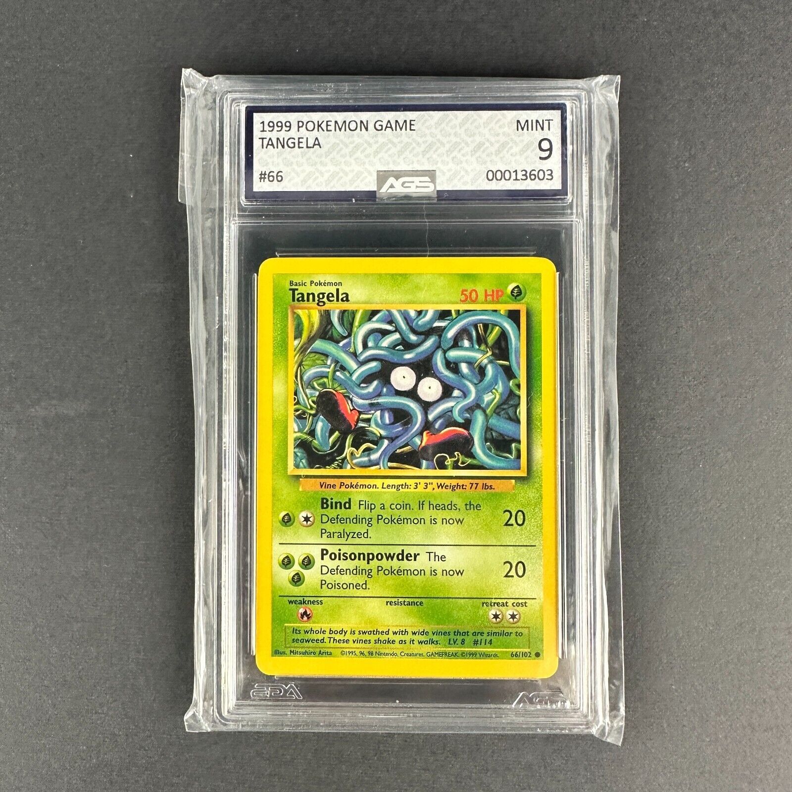 1999 POKEMON GAME TANGELA 1ST EDITION SHADOWLESS #66/102 BASE SET AGS MINT  9  Whatnot: Shop, Sell, Connect