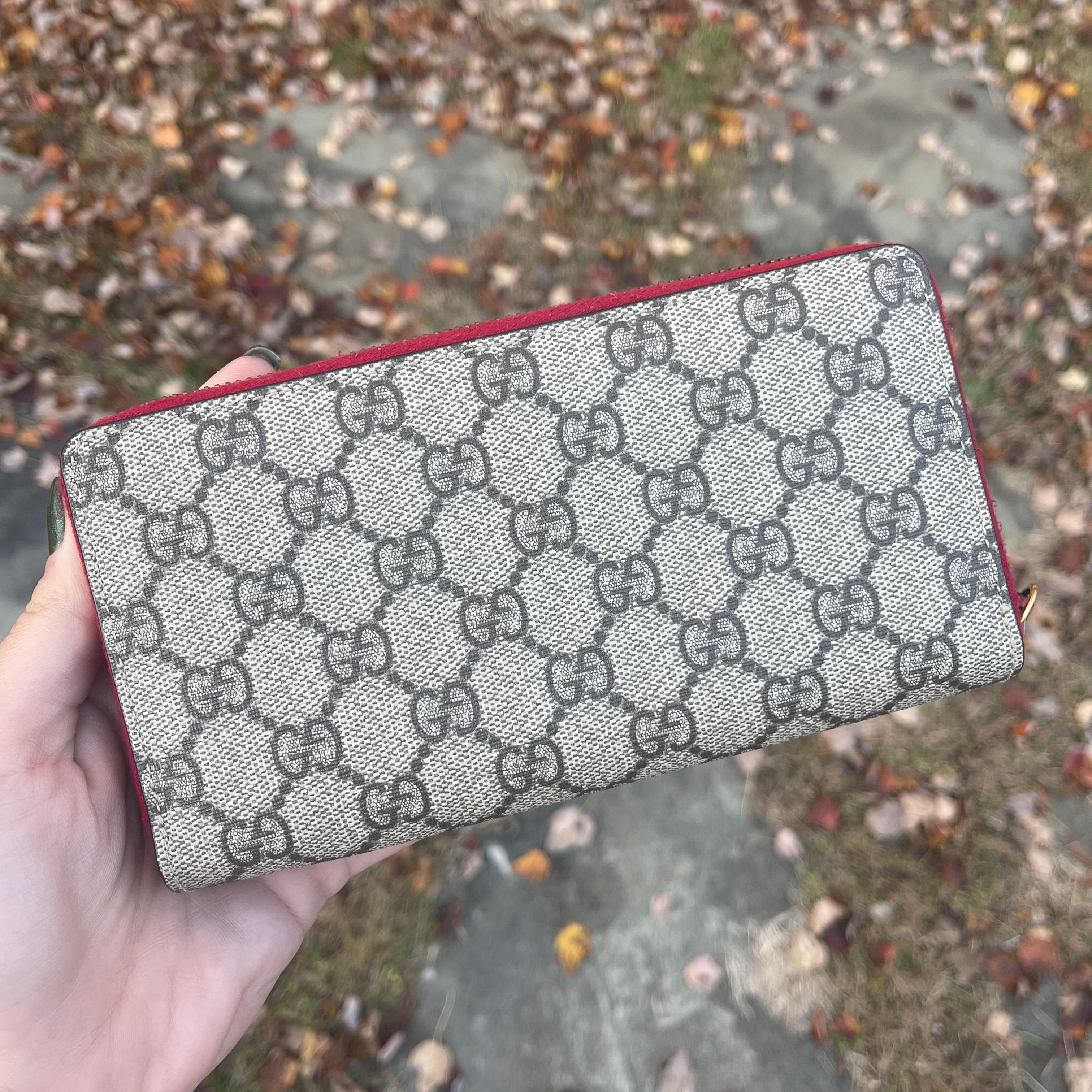 72.) Gucci cherry coated canvas long zip wallet · Whatnot 72.) Gucci cherry coated canvas long zip wallet · Whatnot