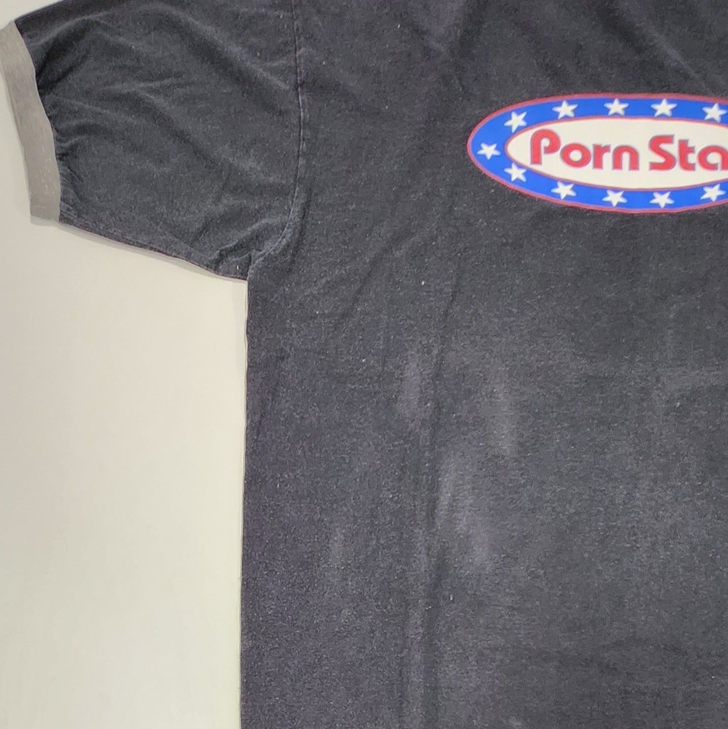 Vintage 90s Porn Star Logo T Shirt Skateboards Hook Ups L Ringer